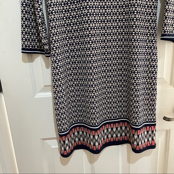 MAX Studio Shift Dress 3/4 sleeve Geometric print Women’s size medium like new - Picture 5 of 7